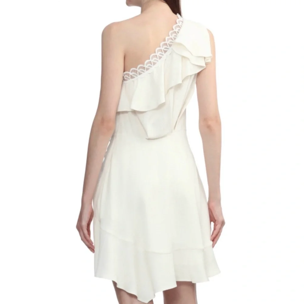 NEW IRO IVORY ONE-SHOULDER MINI DRESS - Picture 6 of 9